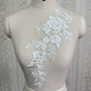 婚纱礼服蕾丝布贴花边装饰品服装辅料补丁布贴DIY手工对花刺绣花