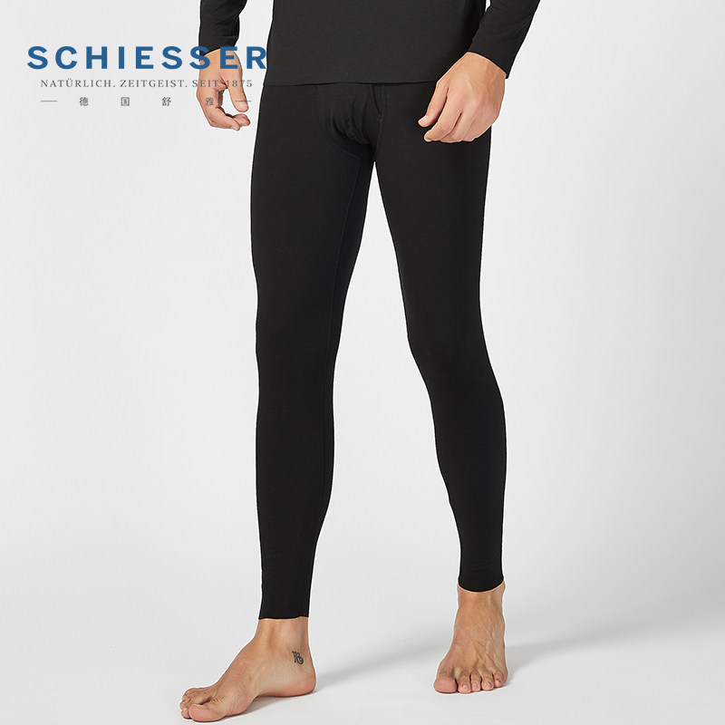 SCHIESSER/舒雅保暖内衣男士秋裤男士薄款莫代尔保暖裤35-16055Y
