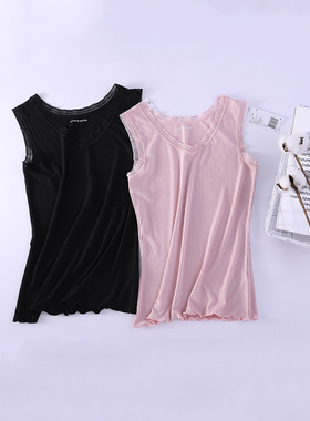 德国舒雅线上线下同步秋季背心女士无痕蚕丝v领打底衫31-17792V