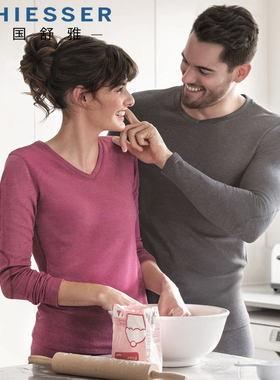 舒雅阿米诺男女情侣款加厚保暖内衣羊毛加绒打底秋衣秋裤30/12264