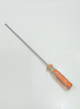 钢盾S055104彩条柄一字头螺丝批螺丝刀五金工具日常家用-3*200MM