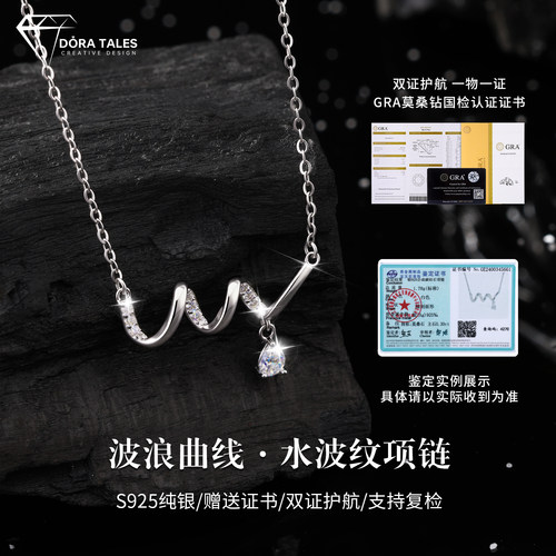 波浪水波纹项链