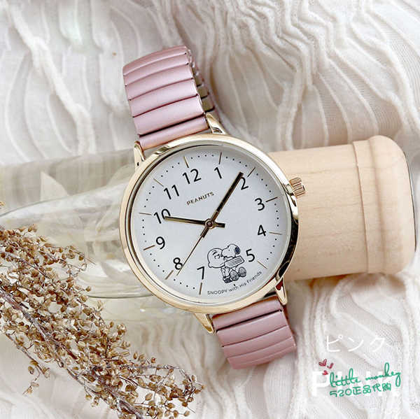 日本代购 snoopy史努比 时尚可爱不锈钢表带手表 腕表