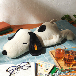 日本代购 snoopy史努比 steiff 趴姿 可爱毛绒公仔布娃娃玩偶
