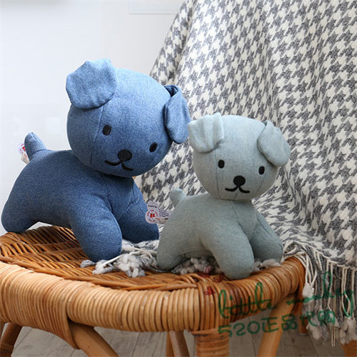 日本代购 miffy米菲兔朋友小狗 可爱 牛仔布 公仔 布娃娃 玩偶