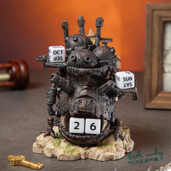 日本代购 哈尔的移动城堡 可爱手办摆件 万年历 日历