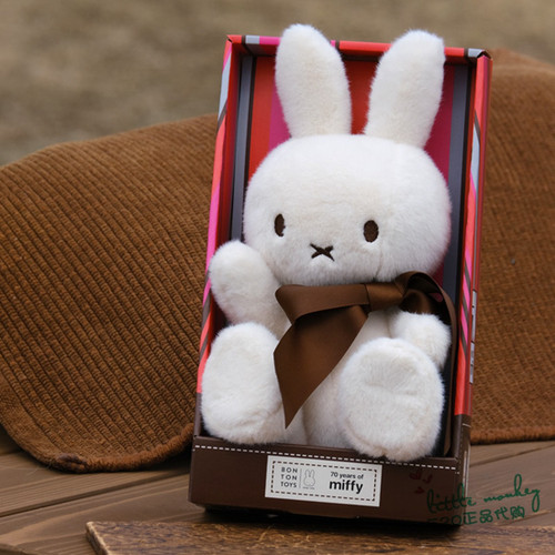 日本代购 Miffy米菲兔 可爱手脚可动 70th毛绒公仔布娃娃玩偶