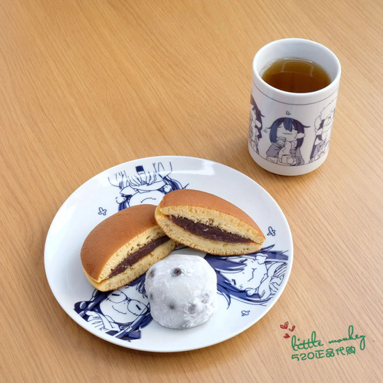 日本代购 摇曳露营 可爱陶瓷糕点甜品料理盘餐盘 马克杯水杯