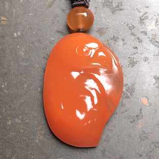 云南保山南红玛瑙 杨柳滴水洞料无裂原矿高冰老鹰吊坠挂件 23克