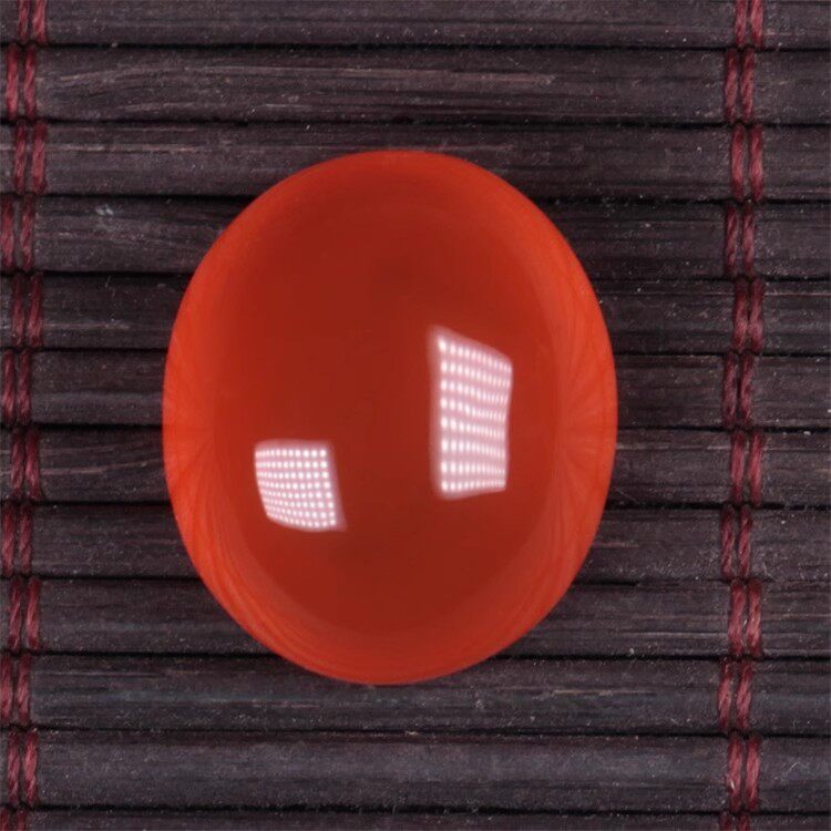 保山南红玛瑙 天然无裂原矿冰红裸石蛋面戒面吊坠挂件未镶嵌5.2克