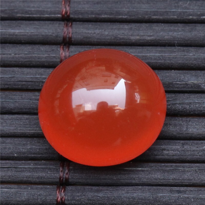 天然保山南红玛瑙 无裂原矿冰红吊坠蛋面 戒面原石裸石挂件 3.2克