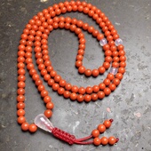 云南保山老南红玛瑙天然原矿柿子红满色满肉锦红项链毛衣链子 4mm