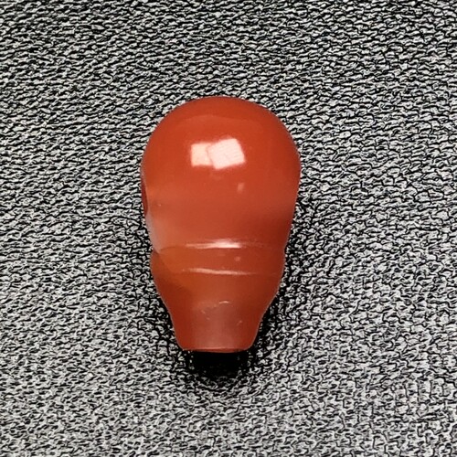 天然保山南红玛瑙 原矿柿子红一体三通佛头 div星月菩提配饰2.3克