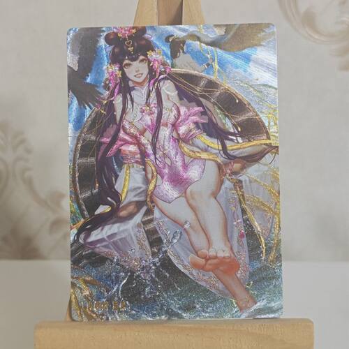 异界水浒神姬 出洞蛟童威 半粗闪折光闪卡  88*63MM尺寸