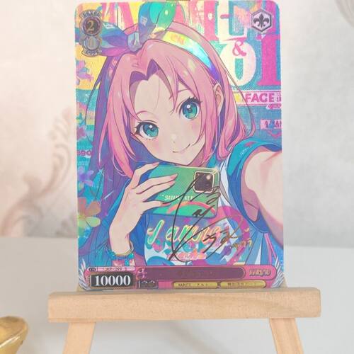火影忍者 春野樱 时尚版 折彩金签闪卡动漫收藏卡牌 88*63MM尺寸