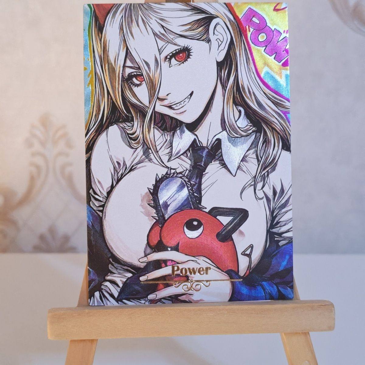 链锯人 帕瓦 半粗折光闪卡 86*59MM尺寸半粗闪折光闪工艺收藏卡牌,模玩/动漫/周边/娃圈三坑/桌游,收藏卡牌/卡片,淘宝优惠券,粉丝福利购,淘宝优惠卷