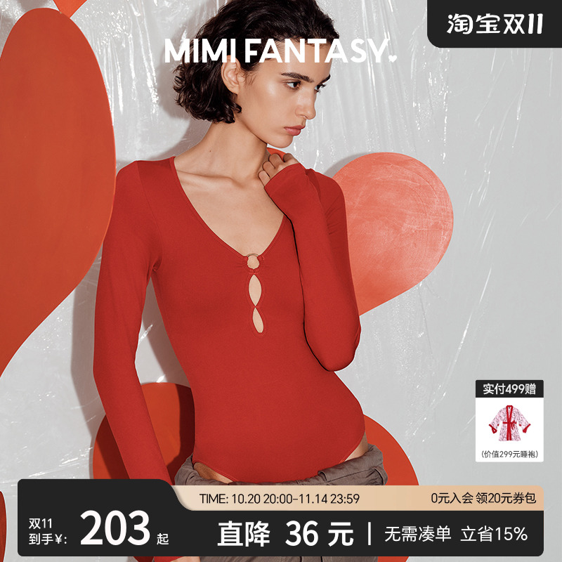 轻塑身辣妹出街深V连体衣