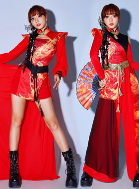 中国风舞蹈服年会跳舞服装