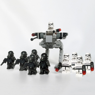 星球大战帝国士兵SW201克隆步行机甲stormtrooper暴风兵人仔积木