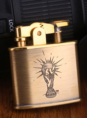 RONSON/朗森黄铜煤油打火机正品 2018世界杯纪念款复古创意收藏级