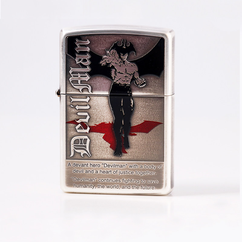 zippo打火机芝宝煤油火石日本进口原装正品恶魔人动漫漫画正版