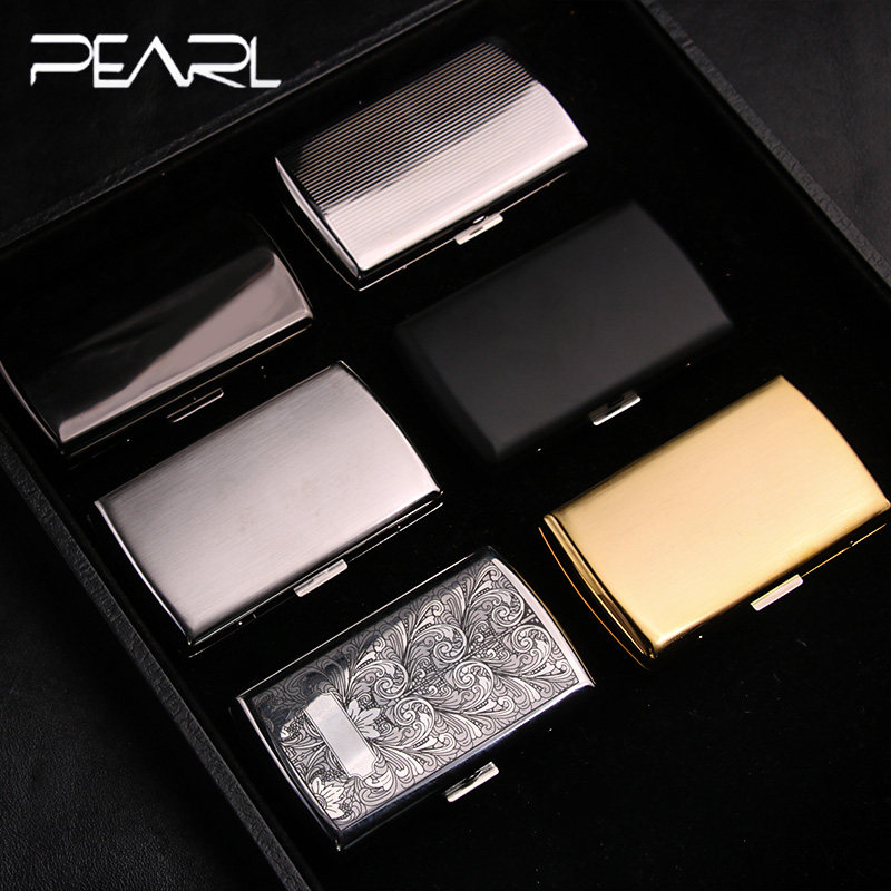 日本原装正品pearl坪田珍珠高档超薄便携式实用烟盒 85mm标准烟盒