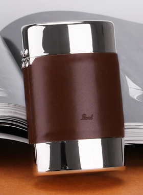 日本原装正品TSUBOTA PEARL坪田明珠圆柱形皮革便携式烟盒 20支装