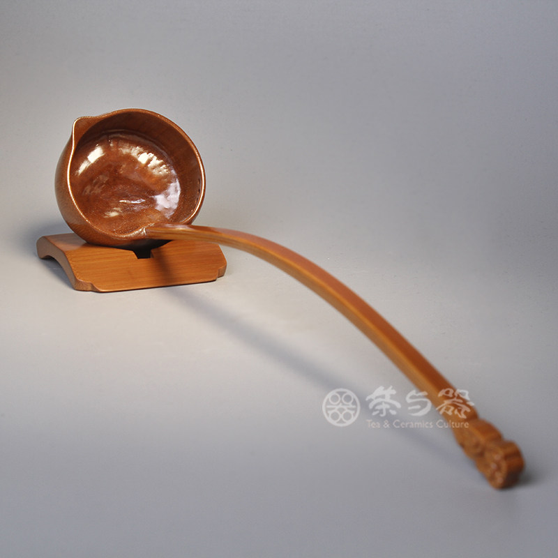 【茶与器】台湾竹艺师 廖壹男  云纹茶勺 竹制 分茶器 茶道