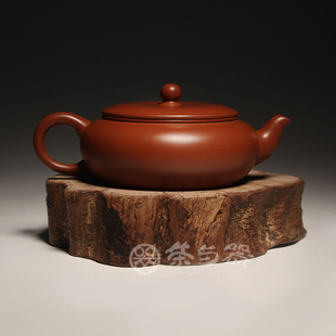 三希堂一人喝小茶壶单个紫砂壶朱泥扁腹迷你小壶泡茶家用 茶与器