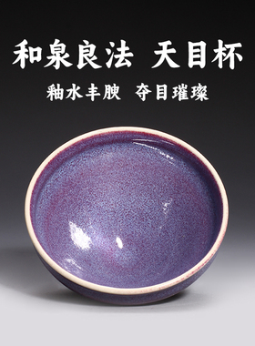 茶与器日本陶艺家和泉良法 宋盏天目盏流星金天目杯手作匠人茶杯
