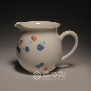 中国台湾省三希堂牙白公道杯覆盆子R80 茶海茶盅家用陶瓷功夫茶具