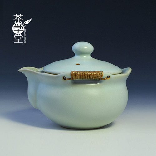 茶学堂汝窑手抓壶盖碗