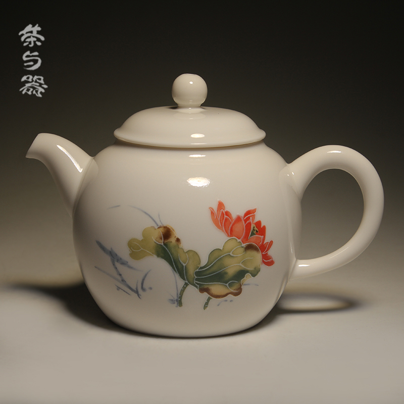 台湾三希茶壶单壶陶瓷套装彩绘