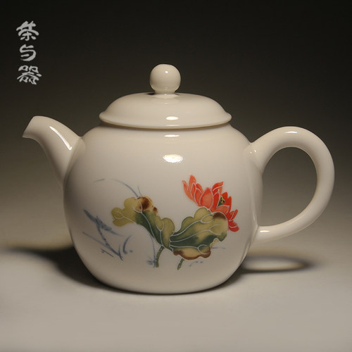 台湾三希茶壶单壶陶瓷套装彩绘