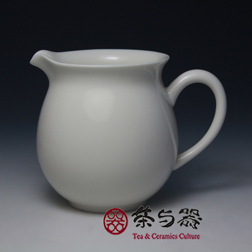 台湾茶具三希牙白色茶海陶瓷大号