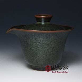 台湾三希堂盖碗茶叶末釉防烫手抓壶盖碗茶叶沫陶瓷泡茶碗功夫茶具