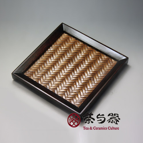 台湾竹艺师廖壹男纯手工日式竹编杯垫竹制杯垫竹茶托茶道隔热茶垫