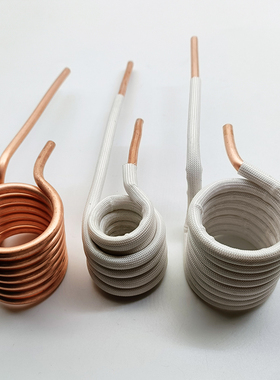 T2紫铜 感应加热线圈 铜管6mm淬火无抽头加热头DIY  ZVS线圈