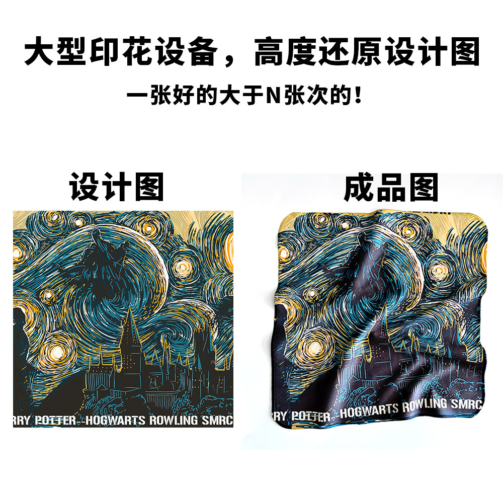 来图案定制眼镜布手帕方巾印花订做卡通照片吸水速干麂皮绒毛巾35