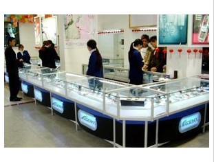 槽板展示柜/精品旋转柜/精品香港陈列柜/玻璃柜台/饰品柜台/