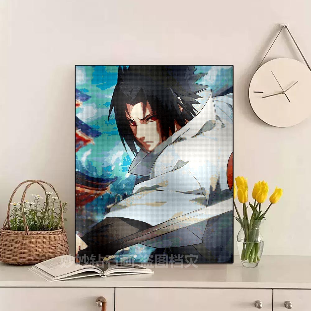 动漫人物火影忍者宇智波佐助钻石画男孩成人DIY手工砖石绣十字绣