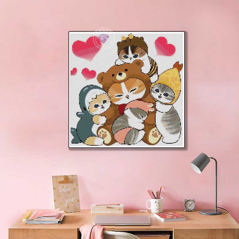 可爱Mofusand猫咪钻石画高难度女孩成人DIY手工砖石画点钻十字绣,居家布艺,钻石绣,淘宝优惠券,粉丝福利购,淘宝优惠卷