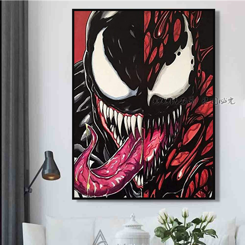 2026新款漫威毒液点钻石画儿童房男孩5diy手工贴砖石十字绣小学生