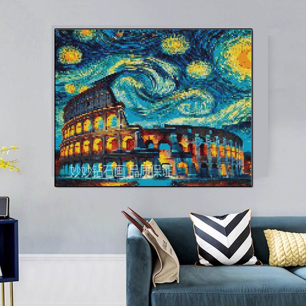 梵高星空罗马斗兽场钻石画年轻人成人手工diy砖石十字绣2026新款,居家布艺,钻石绣,淘宝优惠券,粉丝福利购,淘宝优惠卷