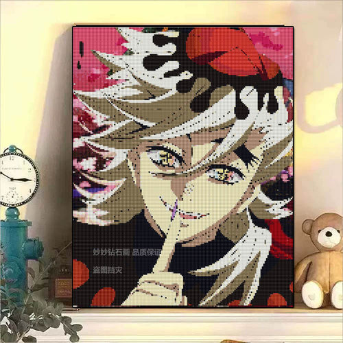2026新款童磨钻石画儿童男孩Douma成人手工diy砖石十字绣鬼灭之刃