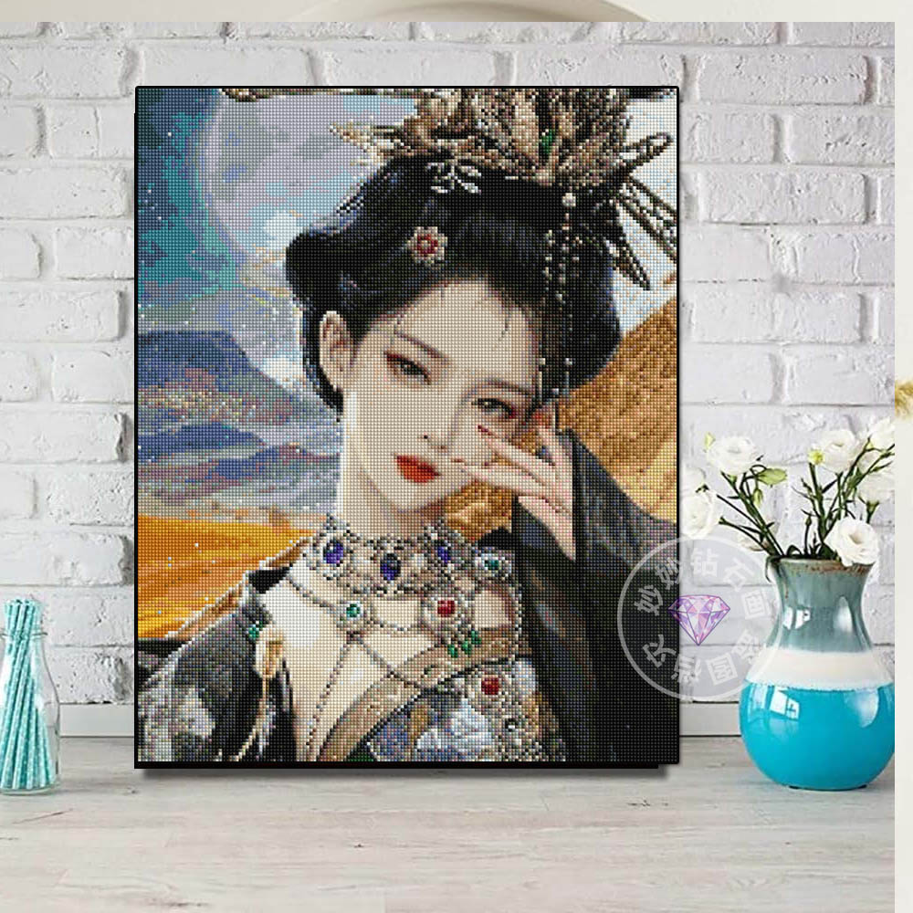 满方钻唯美古风美女钻石画燕云醉花阴高颜值动漫人物粘贴钻十字绣