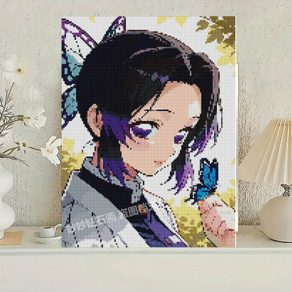 高颜值虫柱蝴蝶忍钻石画DIY手工女孩砖石画十字绣动漫人物二次元