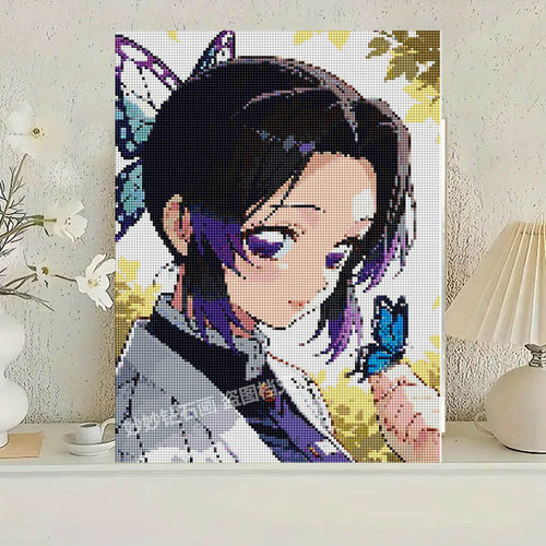 高颜值虫柱蝴蝶忍钻石画DIY手工女孩砖石画十字绣动漫人物二次元