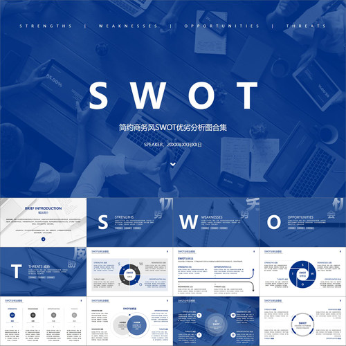 【动态PPT】SWOT分析法企业组织战略个人自我优势劣势PPT模板