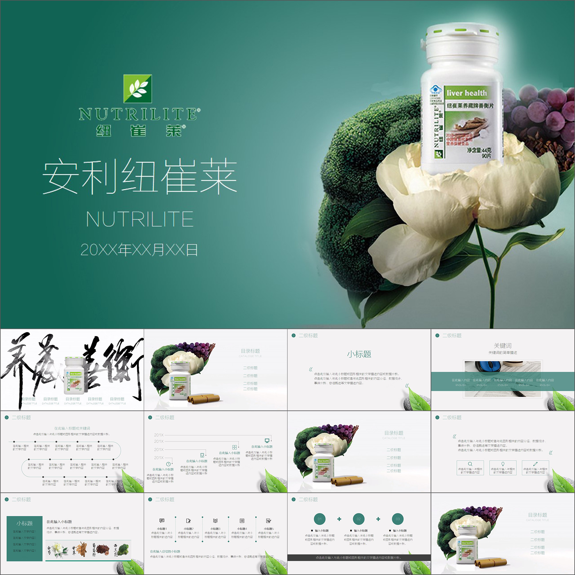 【动态PPT】养藏牌善衡片安利纽崔莱产品演讲培训会议动画PPT模板 - 实物图